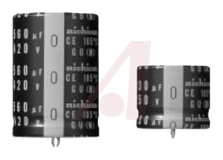 Produktfoto 1 von Nichicon GU Snap-In Aluminium-Elektrolyt Kondensator 150μF ±20% / 450V dc, Ø 30mm x 30mm, bis 105°C