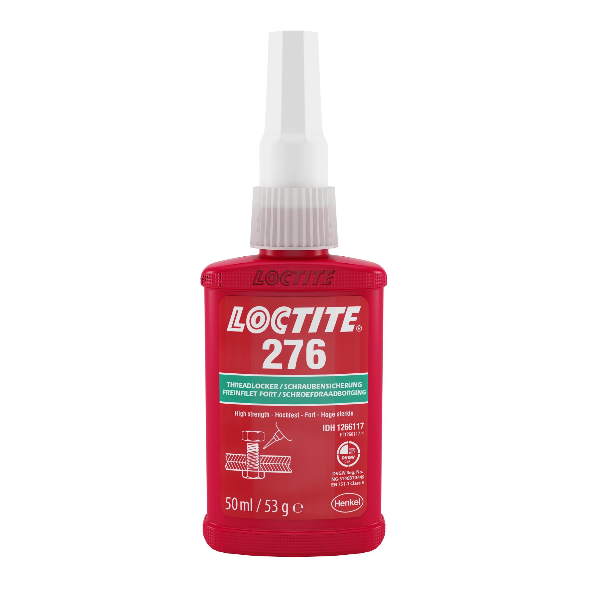 Produktfoto 1 von Loctite 276 Schraubensicherungsklebstoff anaerob Flüssig Grün , Flasche 50 ml, Hochfest aushärtend in 24 h