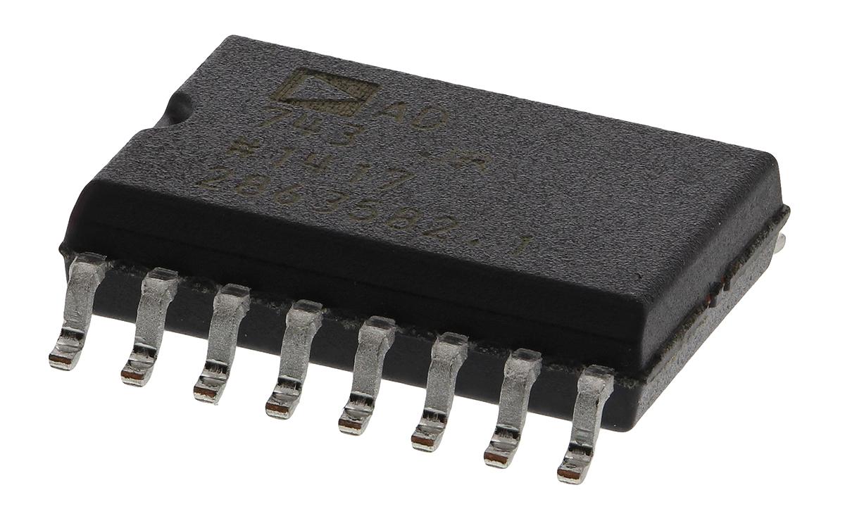 Produktfoto 1 von Analog Devices Operationsverstärker SMD SOIC W, biplor typ. ±15V, 16-Pin