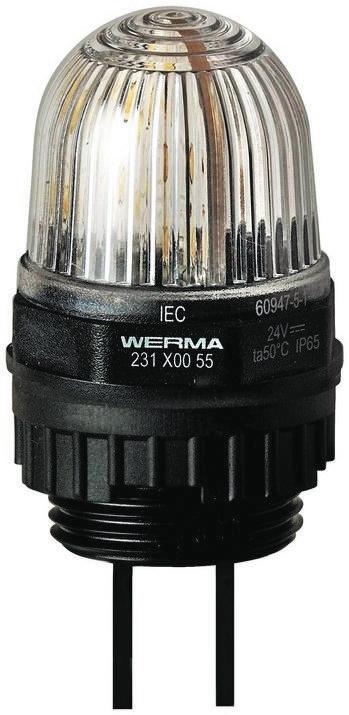 Produktfoto 1 von Werma EM 231, LED Dauer Signalleuchte Klar, 24 V dc, Ø 29mm x 152mm