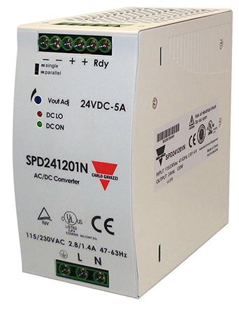 Produktfoto 1 von Carlo Gavazzi Switch-Mode DIN-Schienen Netzteil 120W, 90 → 132V ac, 24V dc / 5A