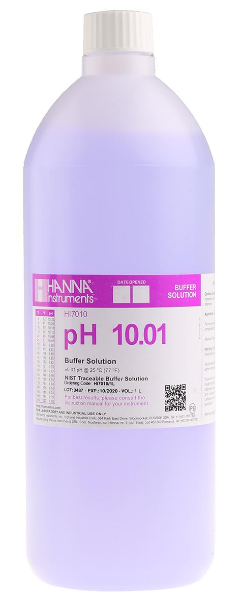 Produktfoto 1 von Hanna Instruments HI-7010/1L pH Pufferlösung, 10.01pH-Wert, 1L Flasche