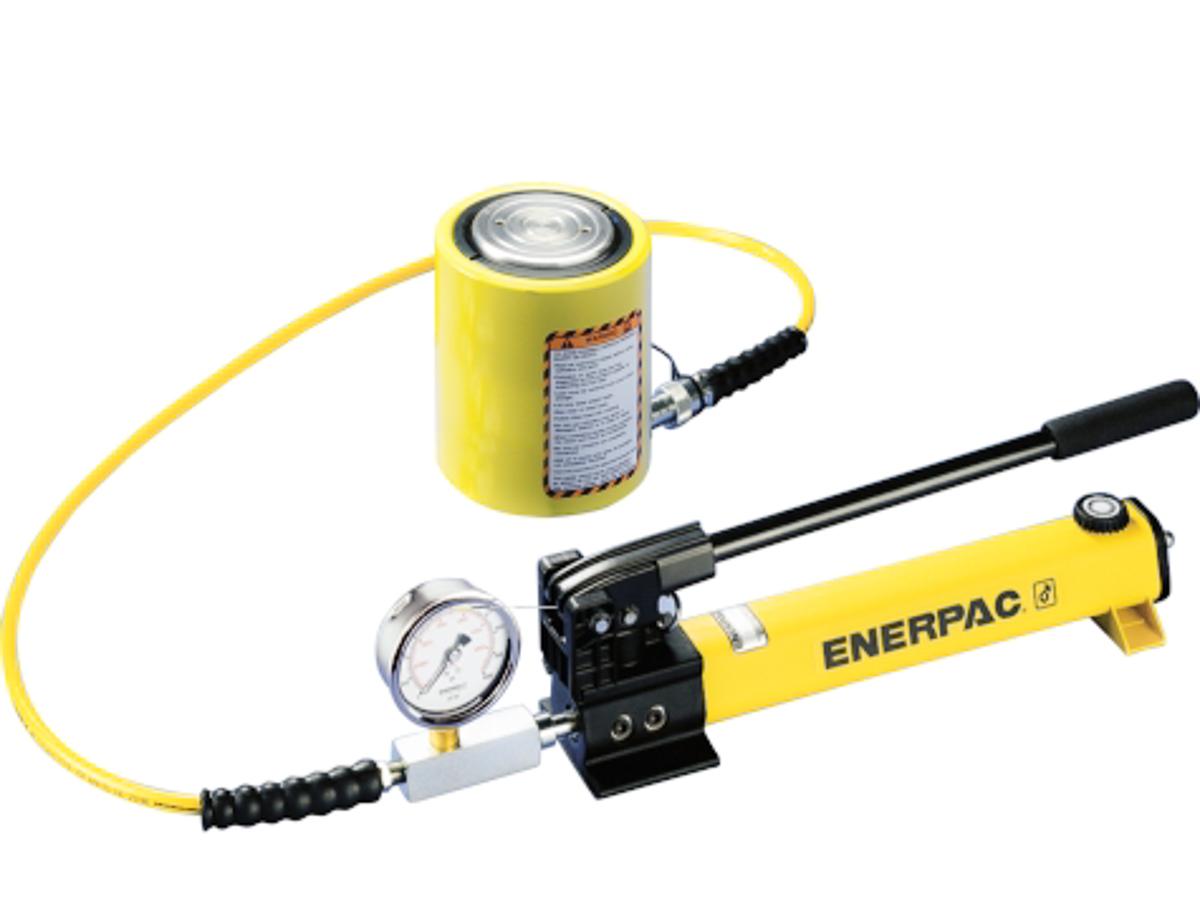 Produktfoto 1 von Enerpac SC Hydraulikzylinder mit geringer Höhe, Einfachbetätigung, Hub 38mm, Hubleistung 10t, eingef.L. 88mm