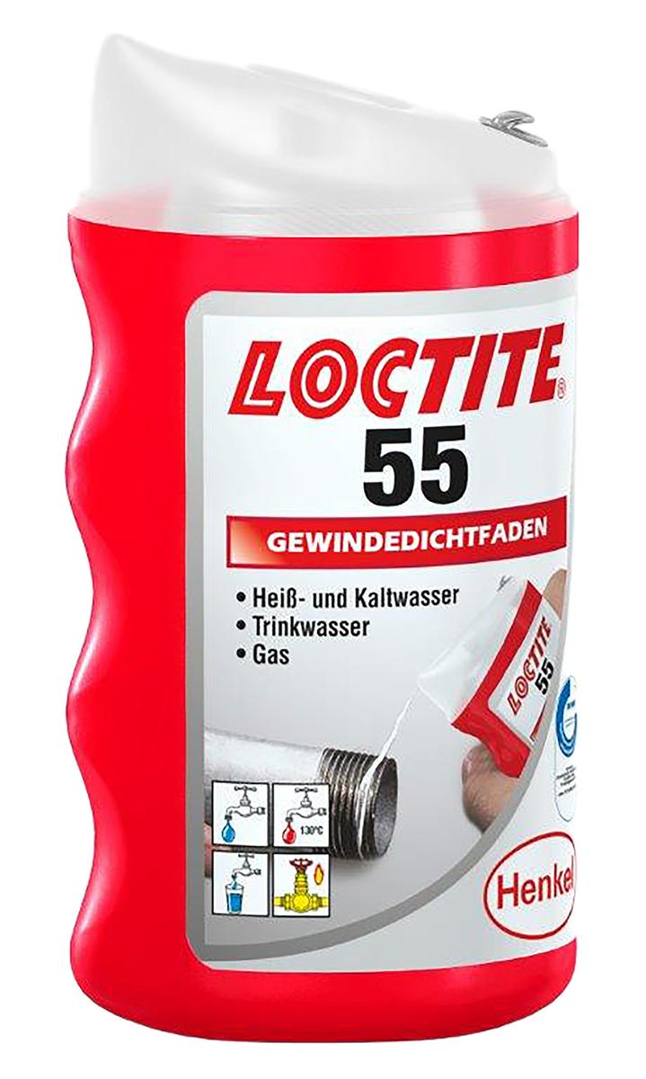 Produktfoto 1 von Loctite 55 Dichtmittel für Rohre und Gewinde Weiß, Dose 160 m Rohr-Dichtschnur, -55°C → 130°C