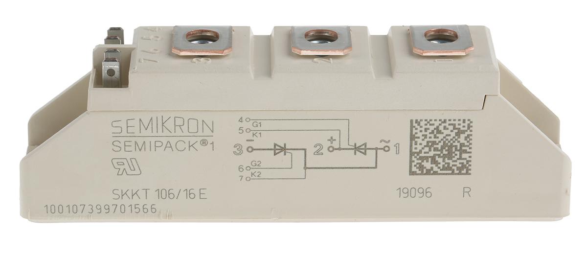 Produktfoto 1 von Semikron SCR Zweifachthyristormodul 106A SEMIPACK1 1600V 2250A