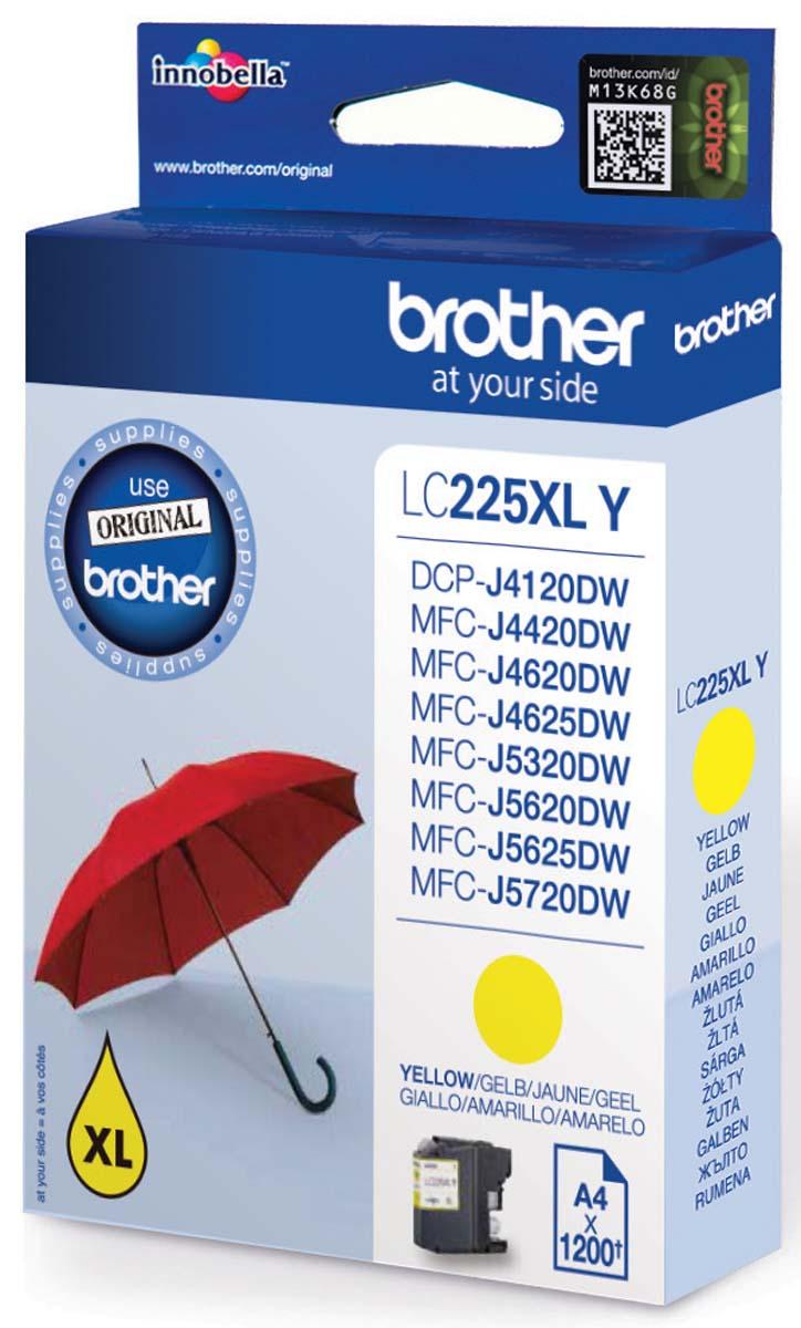 Produktfoto 1 von Brother LC225XL Druckerpatrone für Brother Patrone Gelb 1 Stk./Pack Seitenertrag 1200