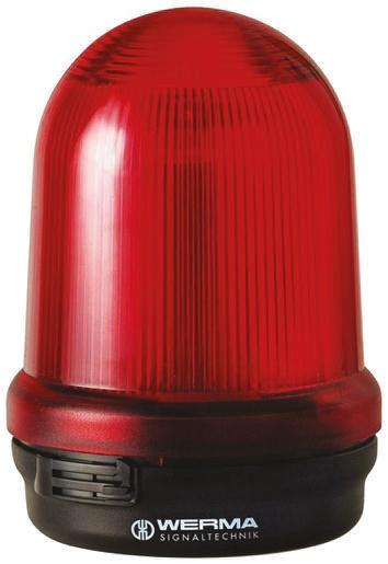 Produktfoto 1 von Werma BM 828, Xenon Blitz Signalleuchte Rot, 12 V dc, Ø 98mm x 137mm