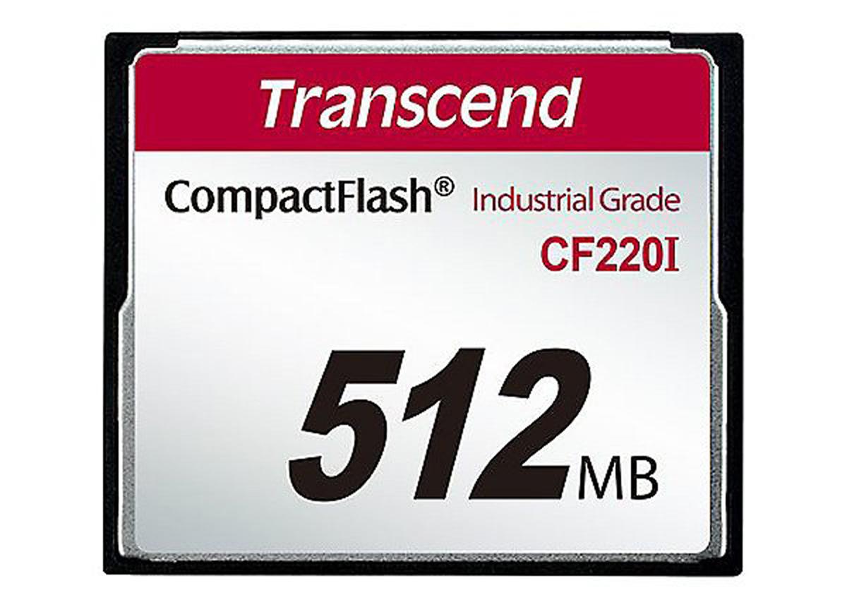 Produktfoto 1 von Transcend CF220I Speicherkarte, 512 MB Industrieausführung, CompactFlash, SLC