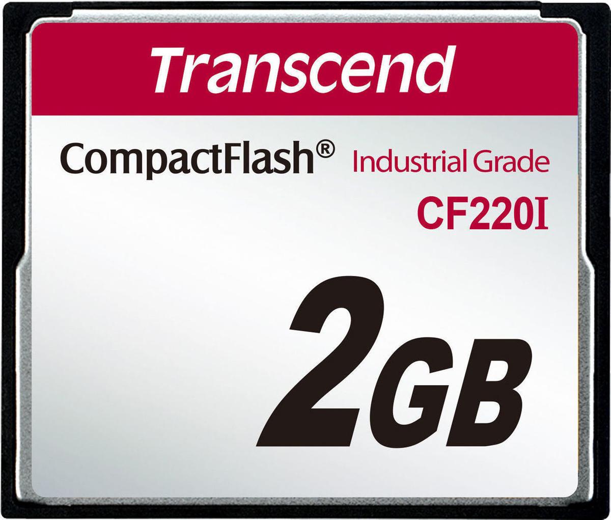 Produktfoto 1 von Transcend CF220I Speicherkarte, 2 GB Industrieausführung, CompactFlash, SLC