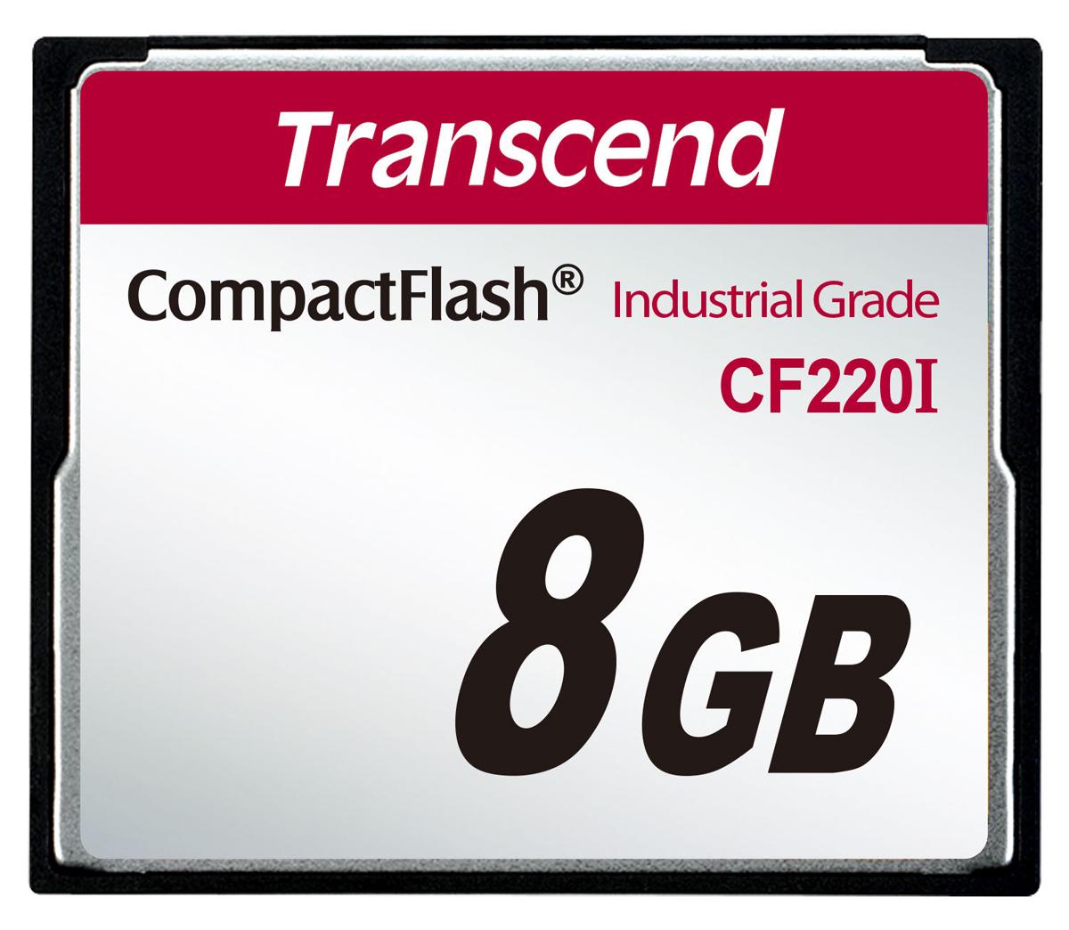 Produktfoto 1 von Transcend CF220I Speicherkarte, 8 GB Industrieausführung, CompactFlash, SLC