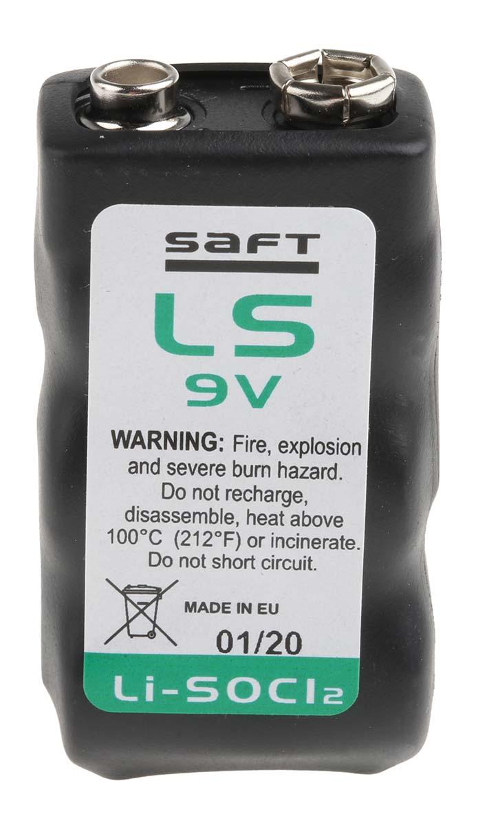 Produktfoto 1 von Saft PP3 Lithium Thionylchlorid 9V Batterie, 1.2Ah