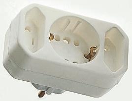 Produktfoto 1 von Kopp Steckdosenadapter Adapter, Europa - Europa, Euro Stecker