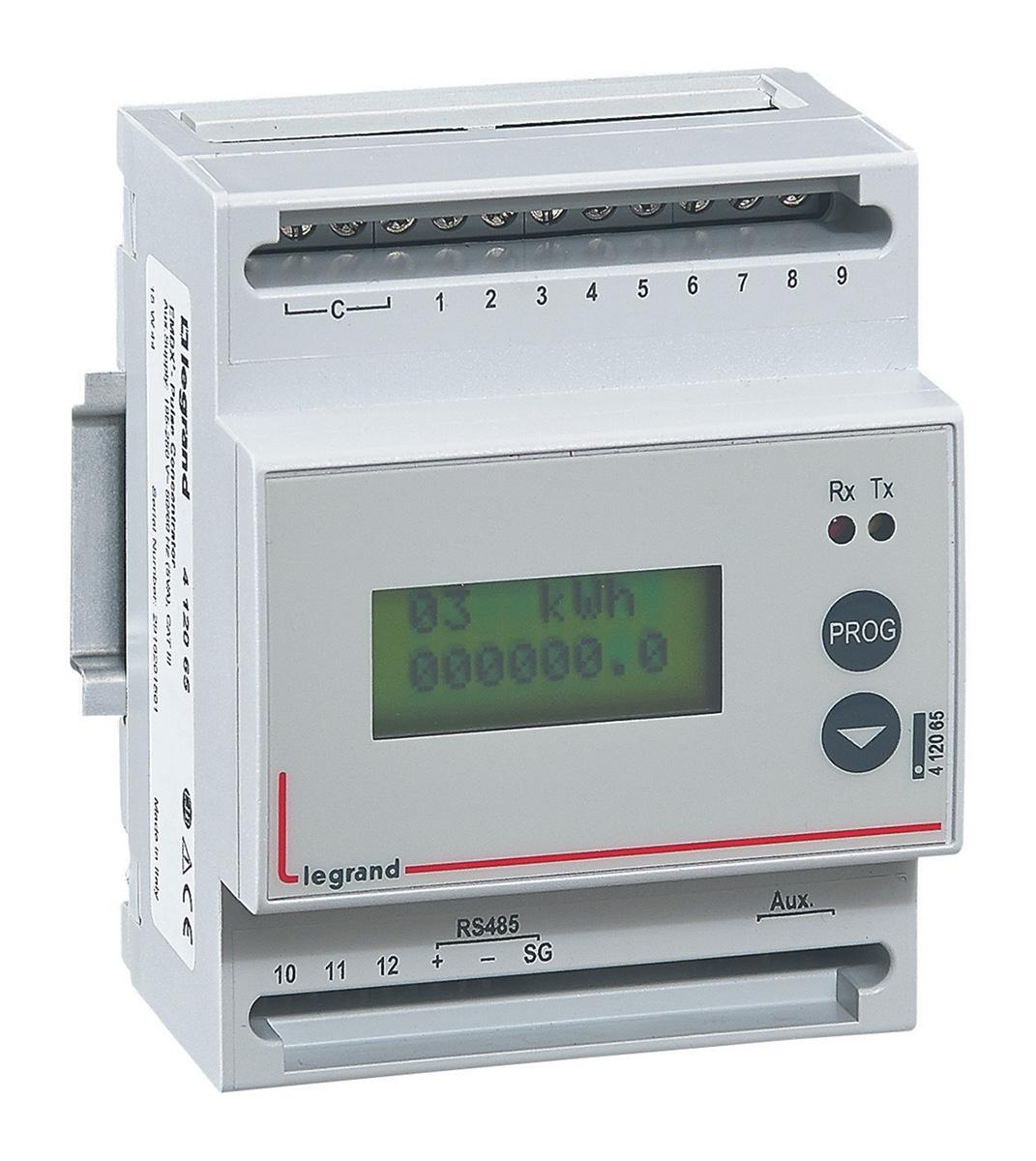 Produktfoto 1 von Legrand EMDX3 Energiemessgerät LCD / 1, 3-phasig, Impulsausgang