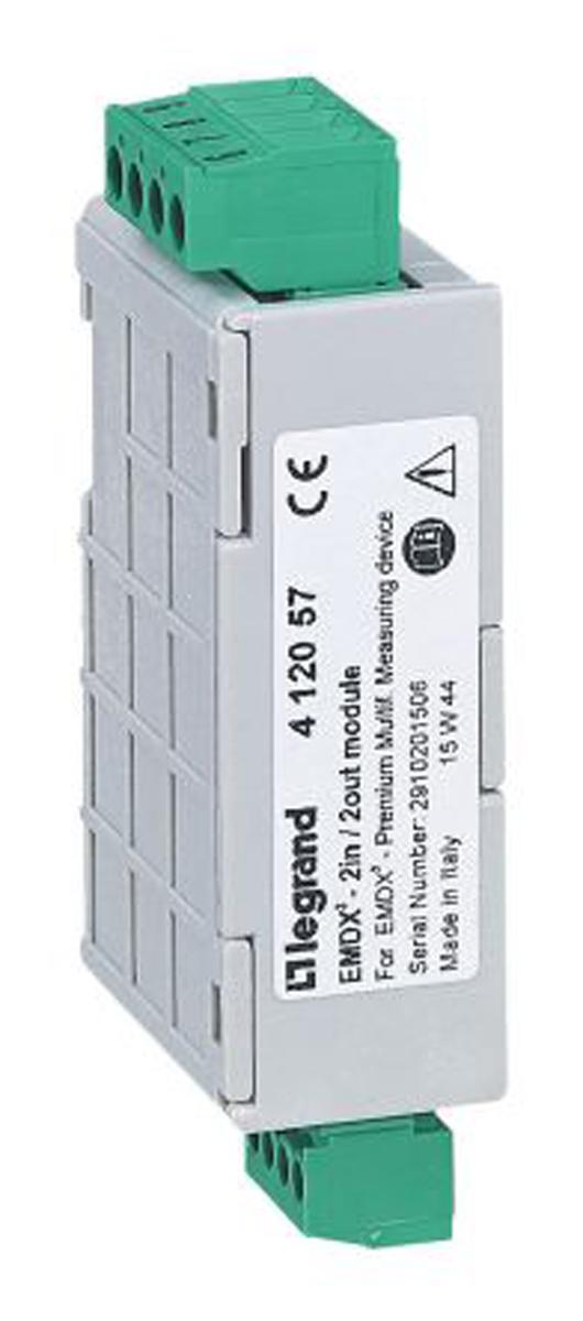 Produktfoto 1 von Legrand EMDX3 PLC-Erweiterungsmodul für Mehrzweck-Messeinheit 412053, 2 x Digital IN / 2 x Relais OUT,