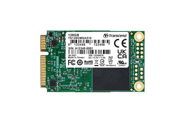 Produktfoto 1 von Transcend MSA510, mSATA Intern SSD-Laufwerk SATA III Industrieausführung, SuperMLC, 128 GB, SSD