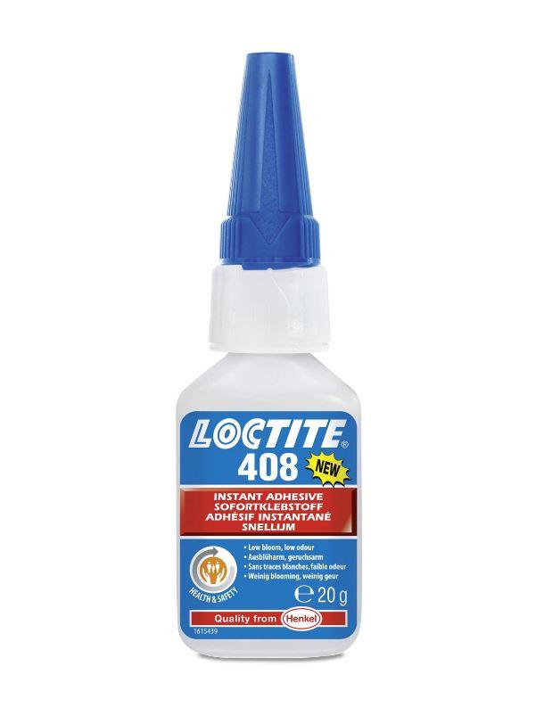 Produktfoto 1 von Loctite 408 Sekundenkleber Cyanacrylat Flüssig Gelb, Flasche 20 g