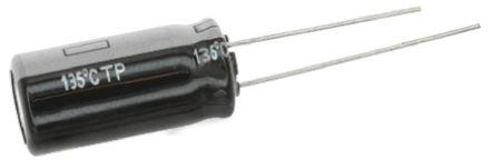 Panasonic TP-A, THT Aluminium-Elektrolyt Kondensator 2200μF ±20% / 25V dc, Ø 18mm x 20mm, bis 135°C