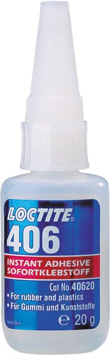 Produktfoto 1 von Loctite 406 Sekundenkleber Cyanacrylat Flüssig transparent, Flasche 100 g