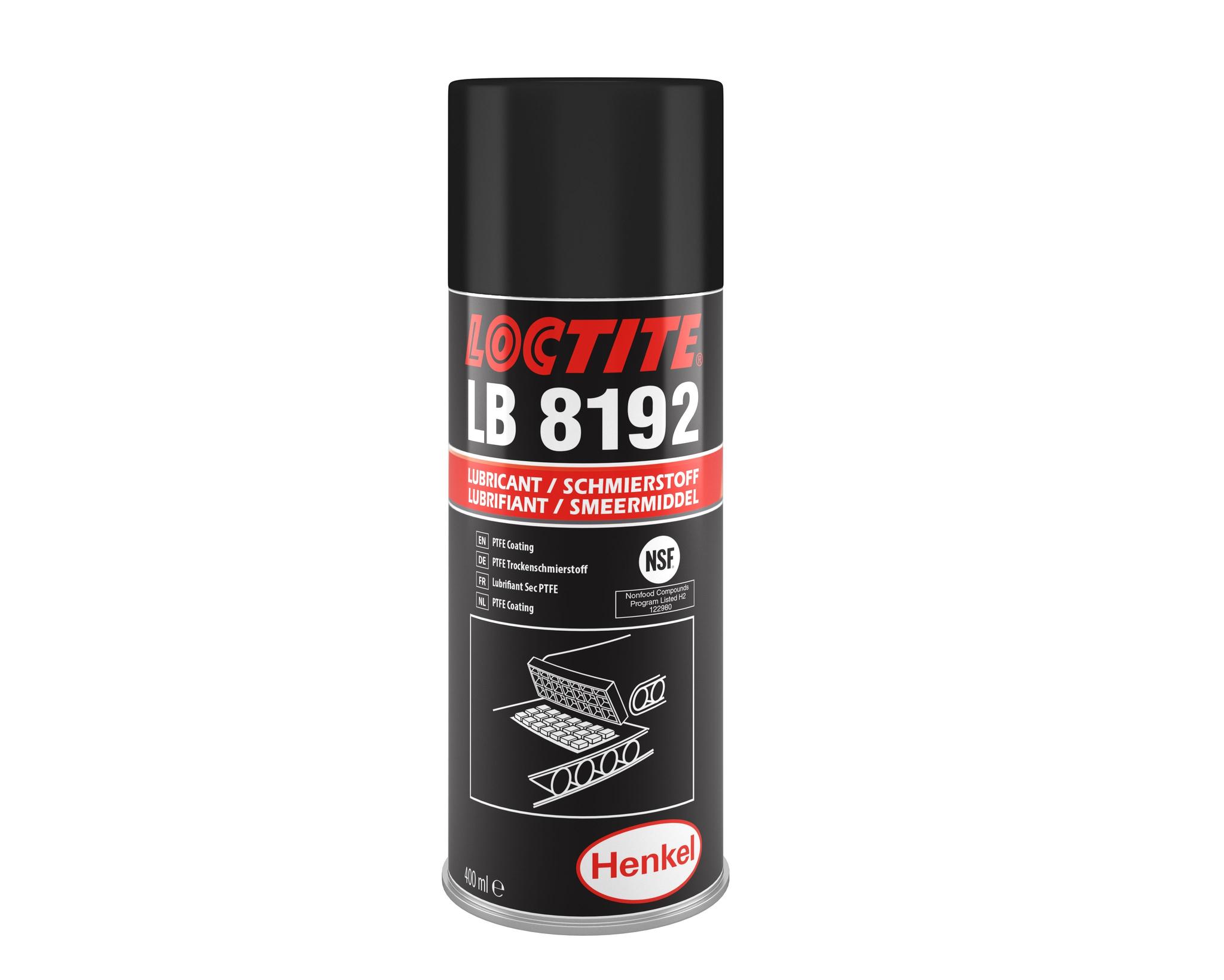 Produktfoto 1 von Loctite LB 8192 Schmierstoff PTFE lebensmitteltauglich, Spray 400 ml