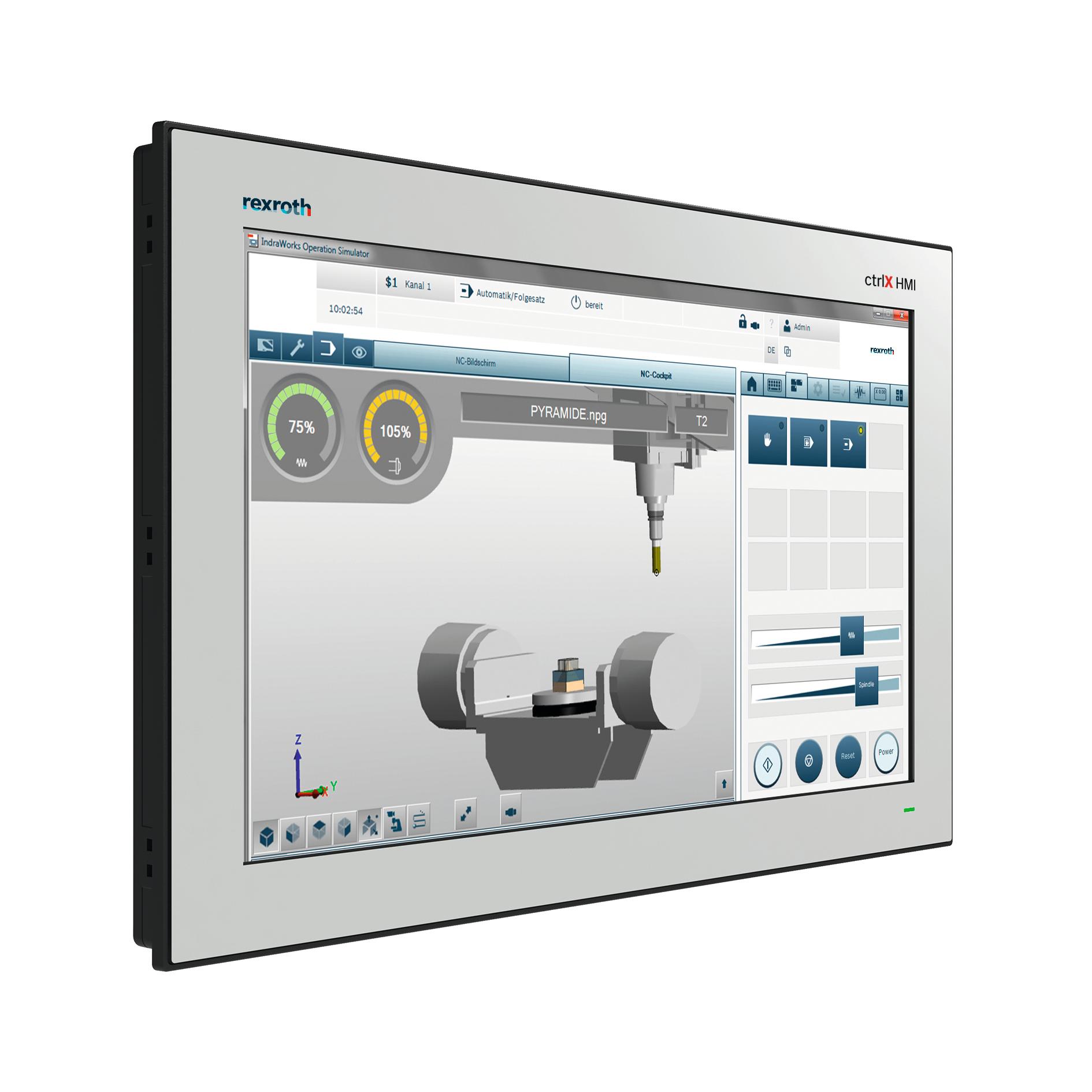 Produktfoto 1 von Bosch Rexroth VR4121 Panel-PC, 21,5 Zoll 2x USB 2.0 2x USB 3.0 ctrlX HMI LCD 1920 x 1080pixels 24 V