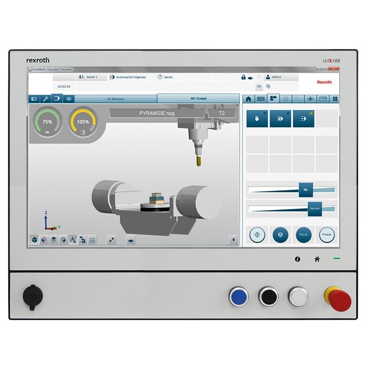 Produktfoto 1 von Bosch Rexroth DE0021 Display, 21,5 Zoll 1x USB2.0 3x USB2.0 ctrlX HMI LED 1920 x 1080pixels 24 V