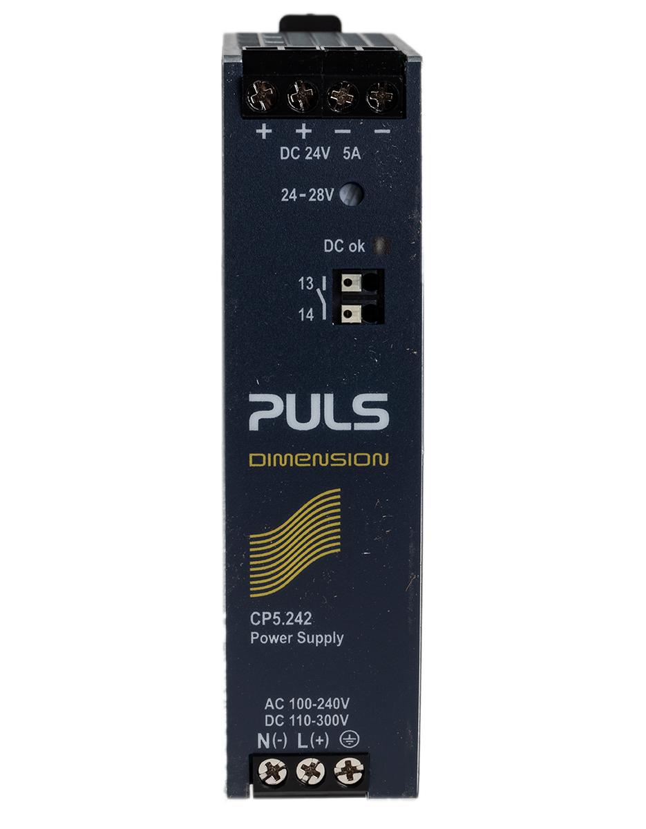 Produktfoto 1 von PULS CP DIN-Schienen Netzteil 120W, 100 → 240 V ac, 110 → 300 V dc, 24V dc / 5A