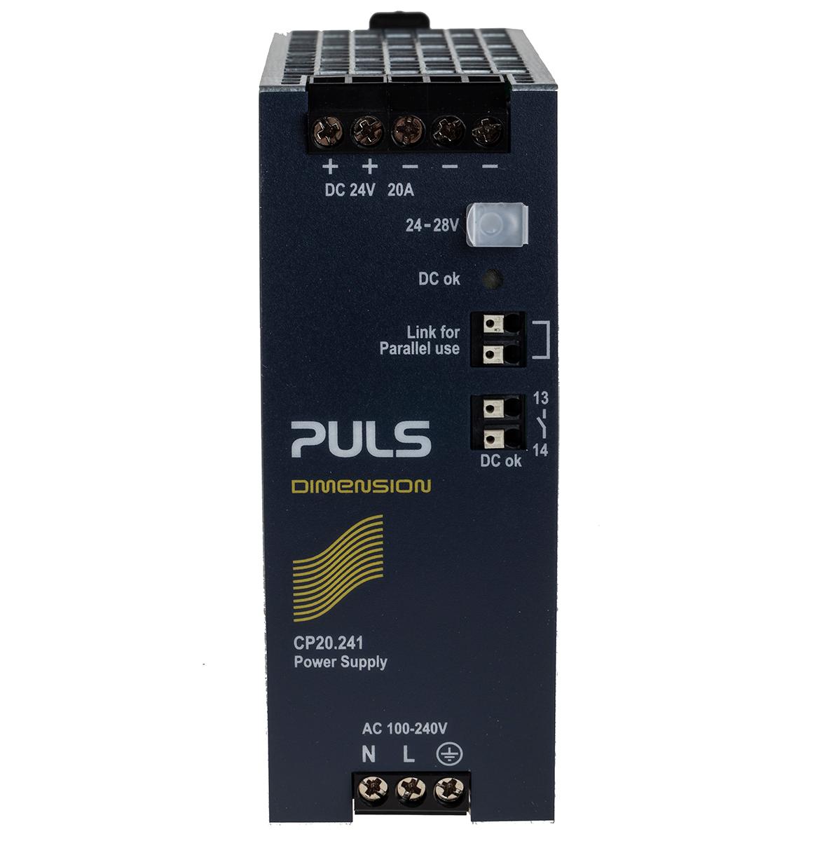 PULS CP DIN-Schienen Netzteil 480W, 100 → 240V ac, 24V dc / 20A