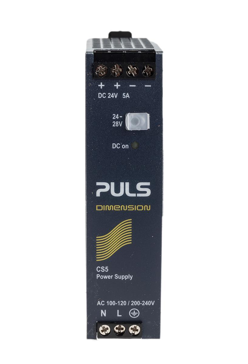 Produktfoto 1 von PULS C-Line DIN-Schienen Netzteil 120W, 100 → 120V ac, 24V dc / 5A