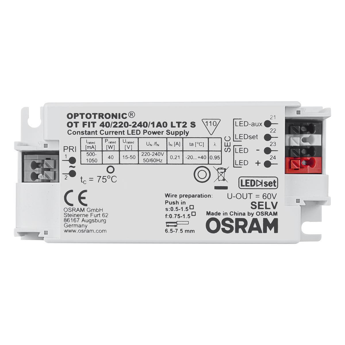 Produktfoto 1 von Osram LED-Treiber 220 V LED-Treiber, Ausgang 42V / 500mA