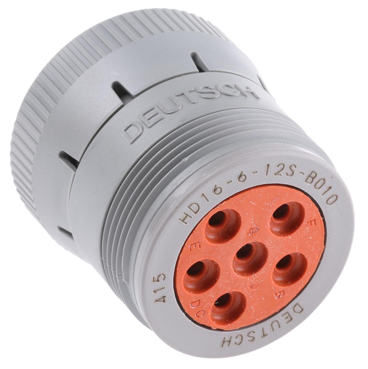 Deutsch HD10 6 Rundsteckverbinder Stecker 6-polig / 25.0A Kabelmontage, Crimpanschluss IP 67