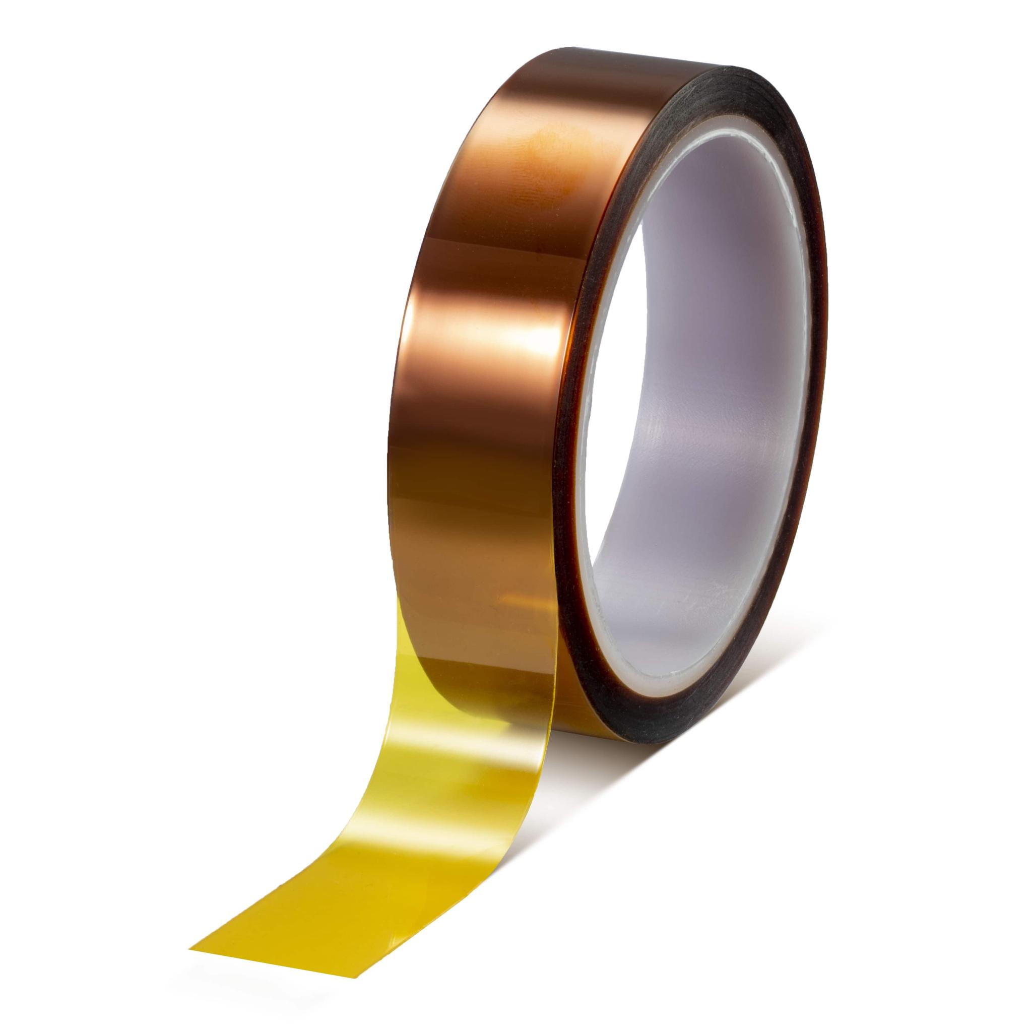 Produktfoto 1 von Tesa 51408 Kapton Abdeckband Orange, Stärke 0.07mm Silikon-Kleber 12mm x 33m