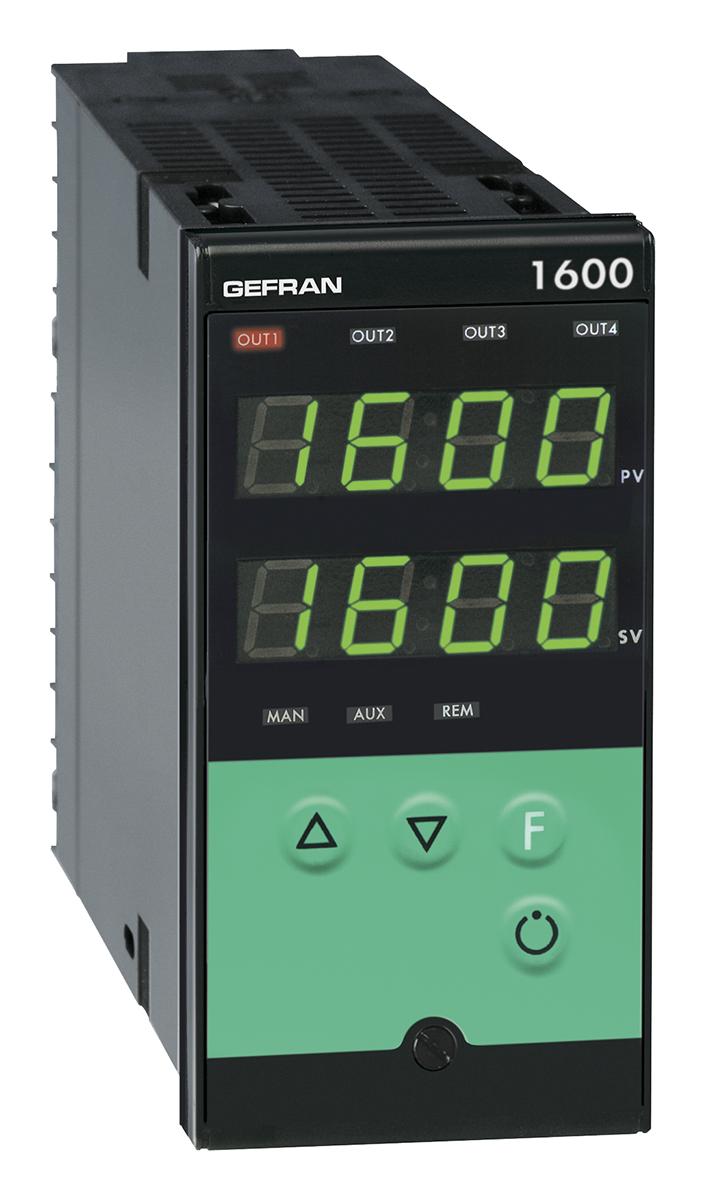 Produktfoto 1 von Gefran 1600 PID Temperaturregler, 4 x Analog, Relais Ausgang, 100 V AC, 240 V AC, 96 x 48mm