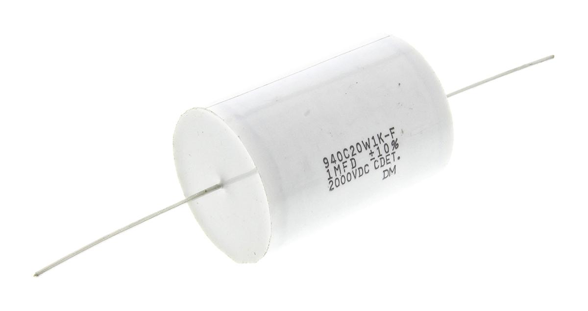 Produktfoto 1 von Cornell-Dubilier 940C Folienkondensator 1μF ±10% / 2kV dc, THT