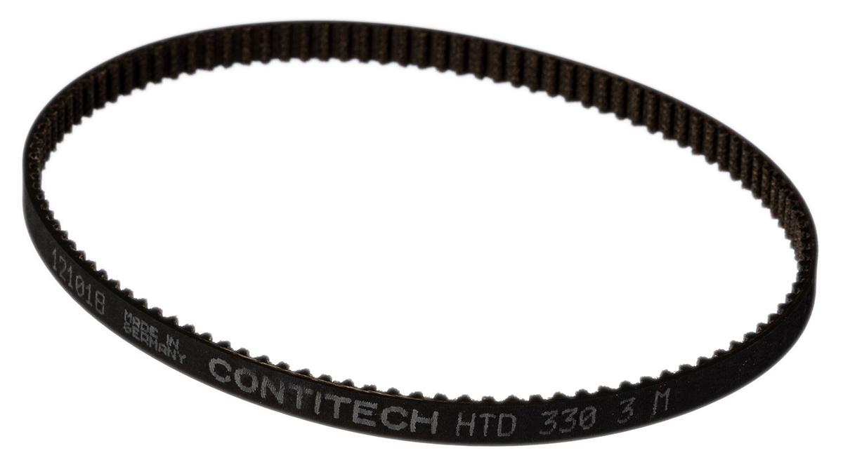 Produktfoto 1 von Contitech Gummi Zahnriemen 110 Zähne, Teilung 3mm, Maße 6mm x 330mm, 50m/s