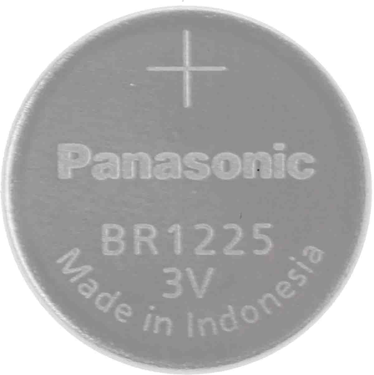 Panasonic BR1225, Li-Polycarbon Knopfzelle Ø 12.5mm, 3V / 48mAh