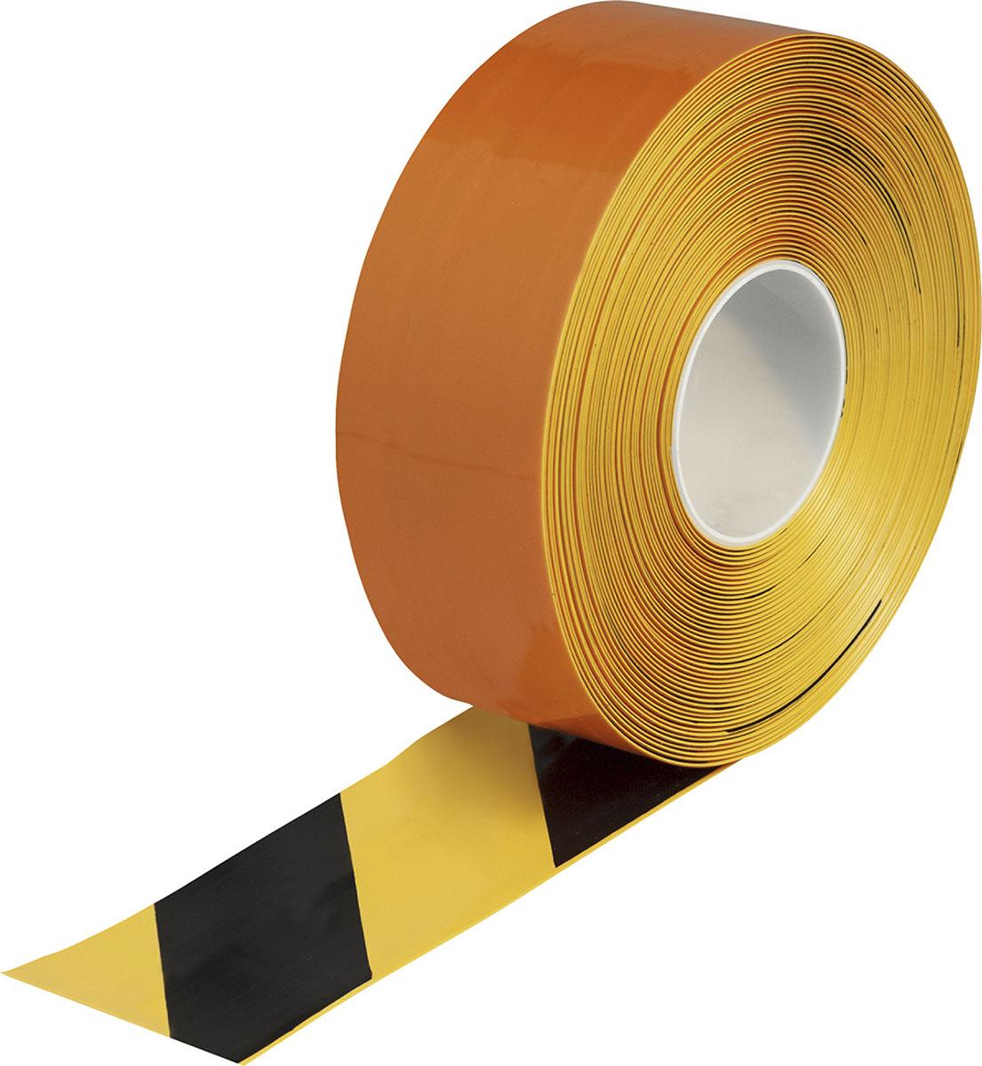 Produktfoto 1 von Brady Vinyl Markierungsband Schwarz, Gelb Typ Bodenmarkierungsband, Stärke 1.27mm, 76.2mm x 30.48m