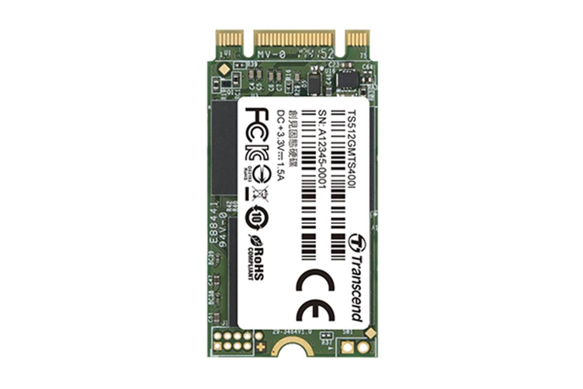 Produktfoto 1 von Transcend MTS400I, M.2 Intern HDD-Festplatte SATA III Industrieausführung, MLC, 32 GB, SSD