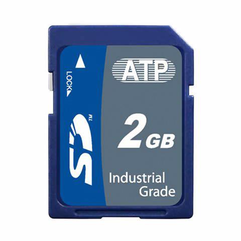 Produktfoto 1 von ATP Industrial Grade SD SD-Karte 2 GB Class 10, UHS-1 U1 Industrieausführung, SLC