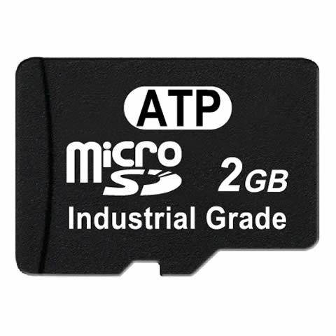 Produktfoto 1 von ATP Industrial Grade MicroSD Micro SD Karte 2 GB Class 10, UHS-1 U1 Industrieausführung, SLC