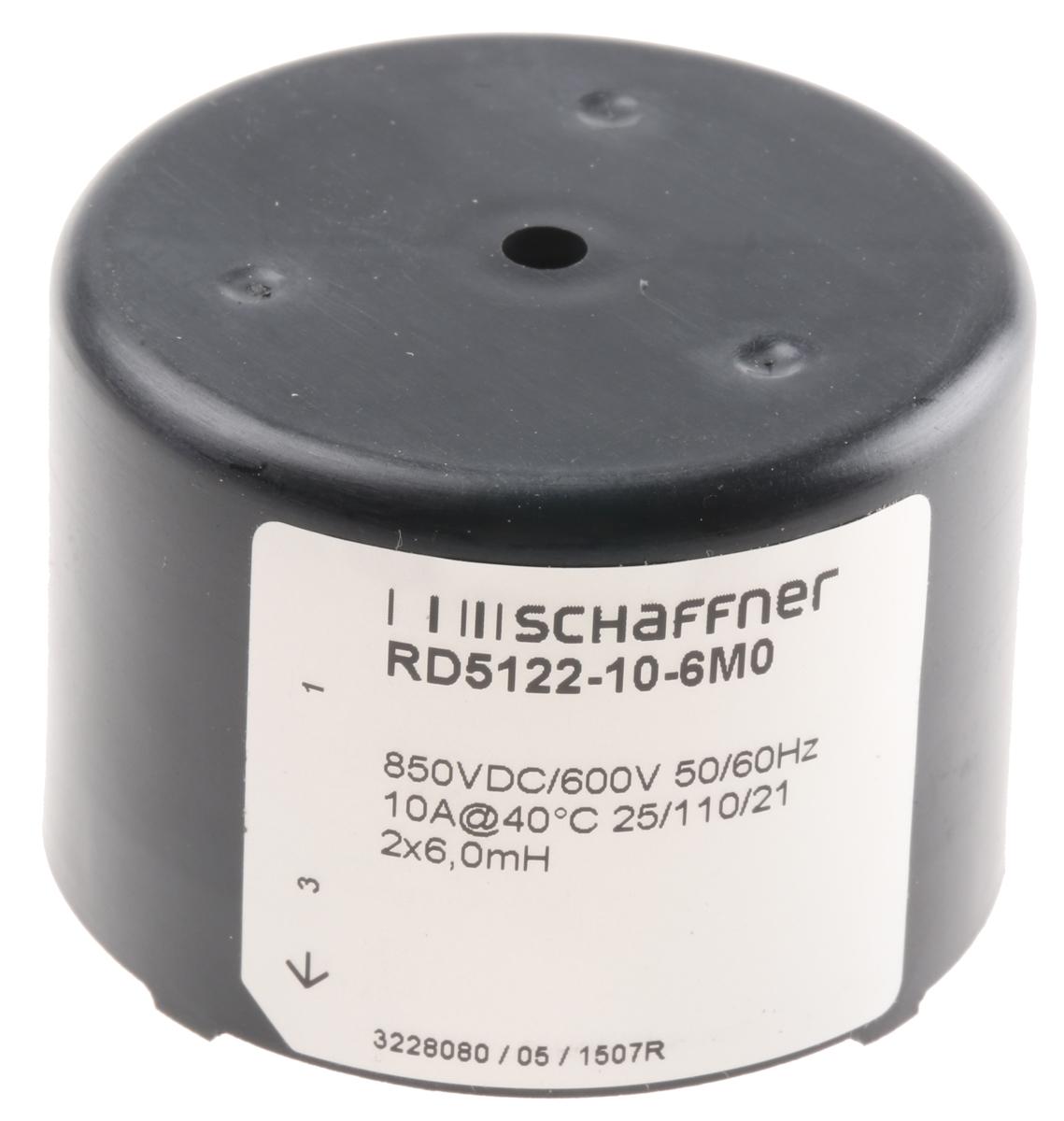 Schaffner RD Stromkompensierte Drossel, 6 mH, -30 → +50%, 10A, Anschlusskabel / R-DC 24.25mΩ, Ø 50.5mm x 35.5mm