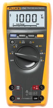 Produktfoto 1 von Fluke 179 HandLCD Digital-Multimeter, CAT III, CAT IV 1000V ac / 10A ac, 50MΩ, ISO-kalibriert