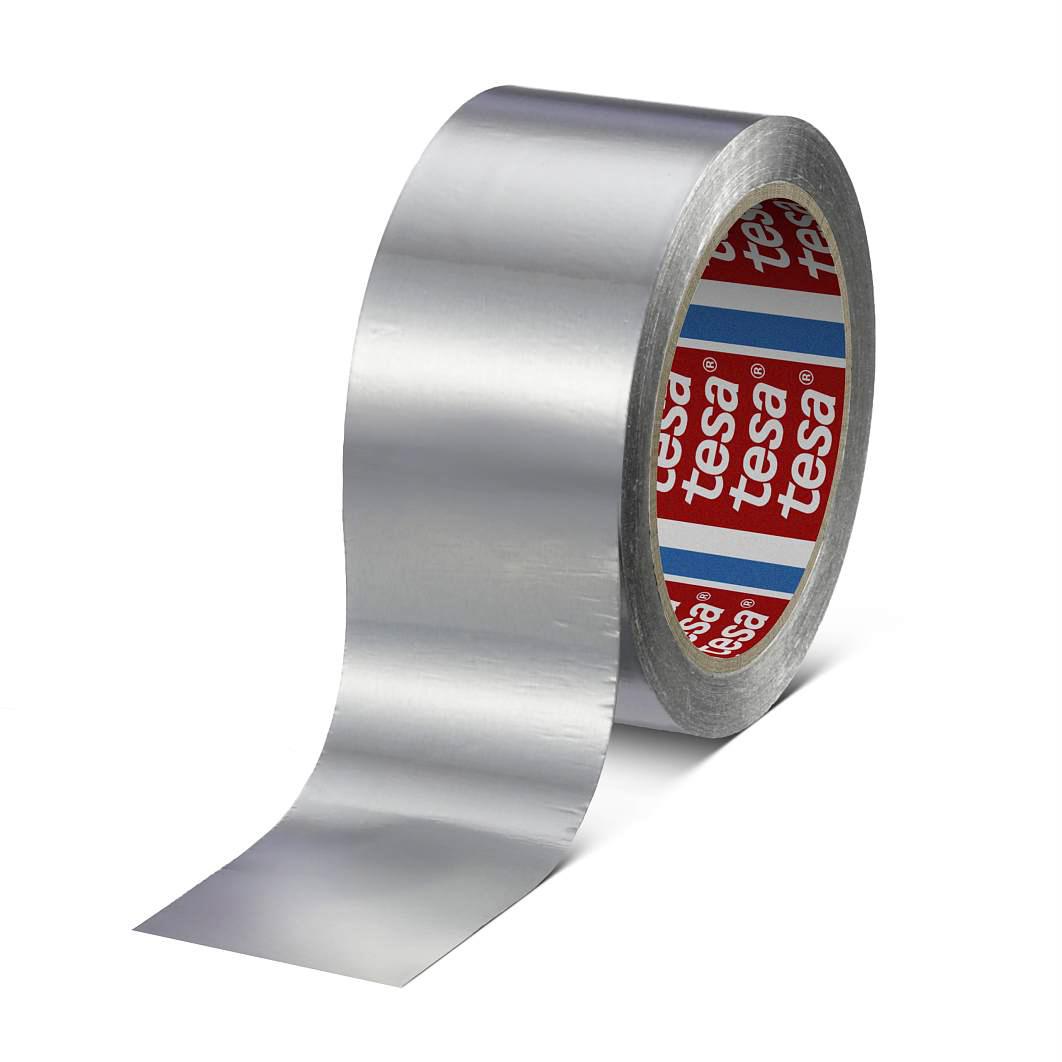 Tesa 60630 Aluband Aluminiumband leitend, Stärke 0.03mm, 50mm x 50m, -40°C bis +160°C, Haftung 8 N/cm