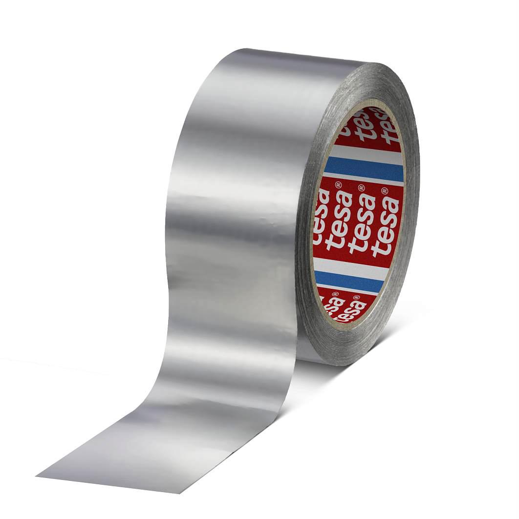 Produktfoto 1 von Tesa 60650 Aluband Aluminiumband leitend, Stärke 0.05mm, 50mm x 50m, -40°C bis +160°C, Haftung 9 N/cm