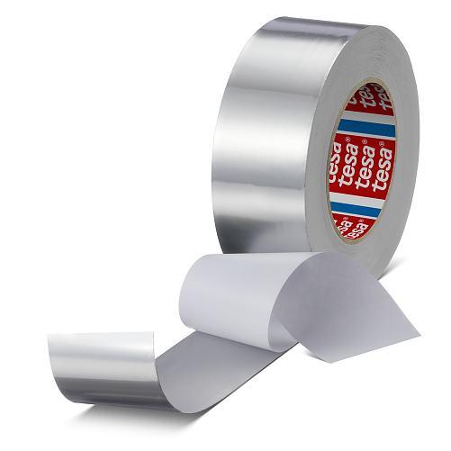 Tesa 60652 Aluband Aluminiumband leitend, Stärke 0.05mm, 50mm x 50m, -5°C bis +50°C, Haftung 9 N/cm