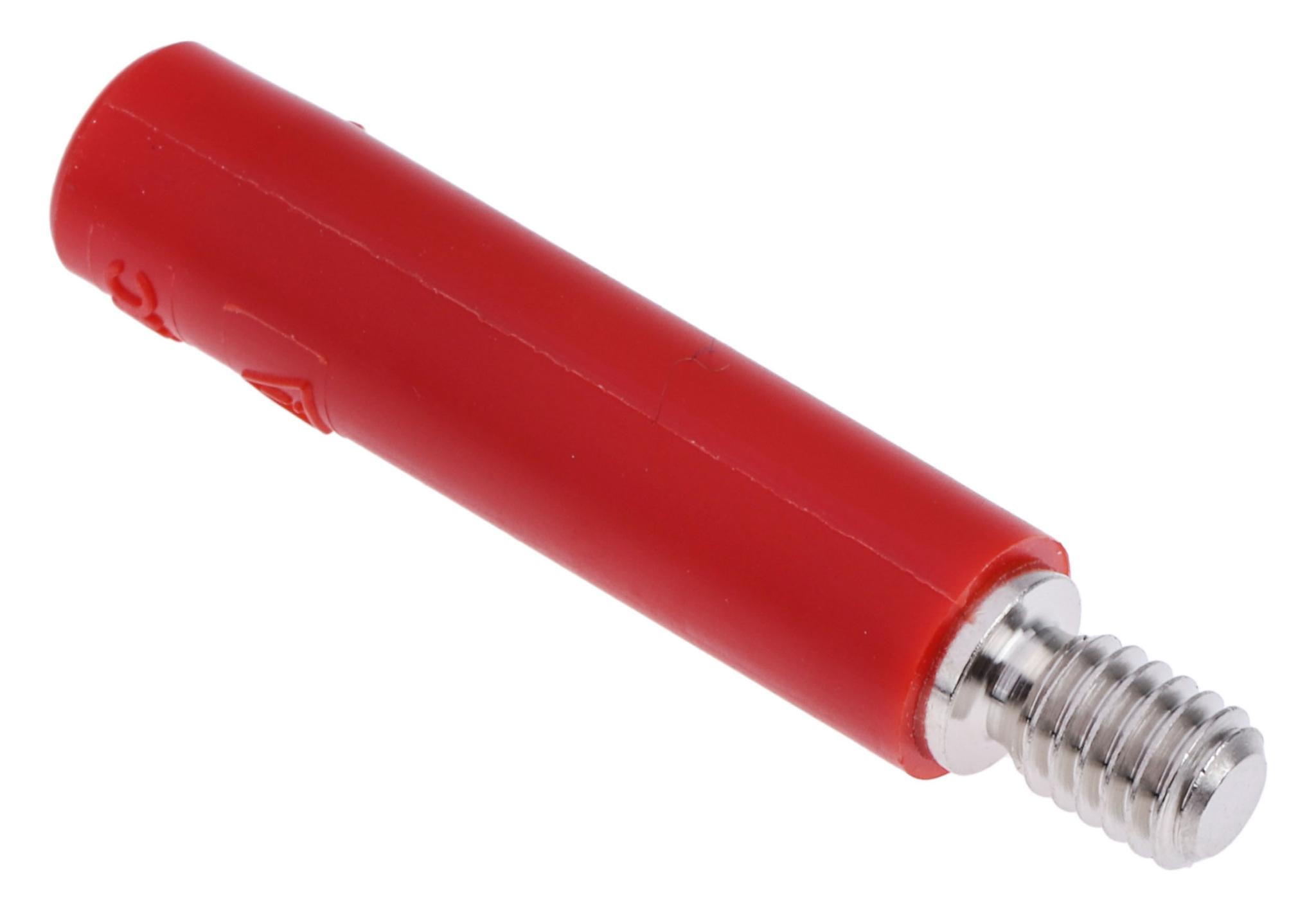 Produktfoto 1 von Stäubli 4 mm Bananenbuchse Rot, Kontakt vernickelt, 600V / 32A, Schraubanschluss