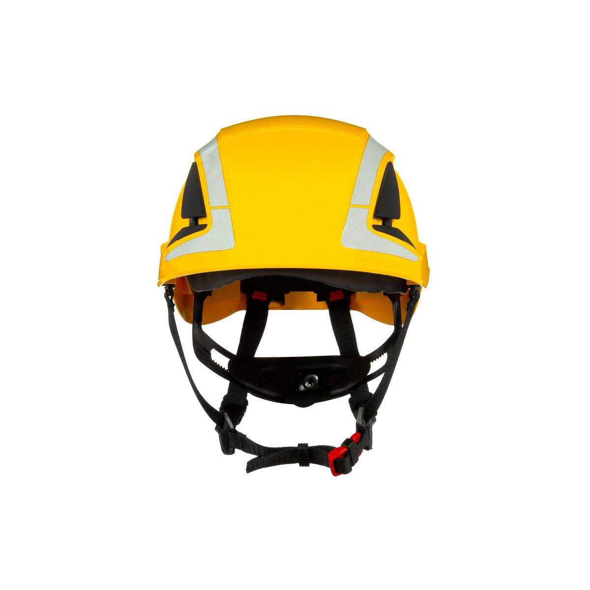 Produktfoto 1 von 3M SecureFit™ Schutzhelm belüftet, mit Kinnriemen , verstellbar , ABS Gelb