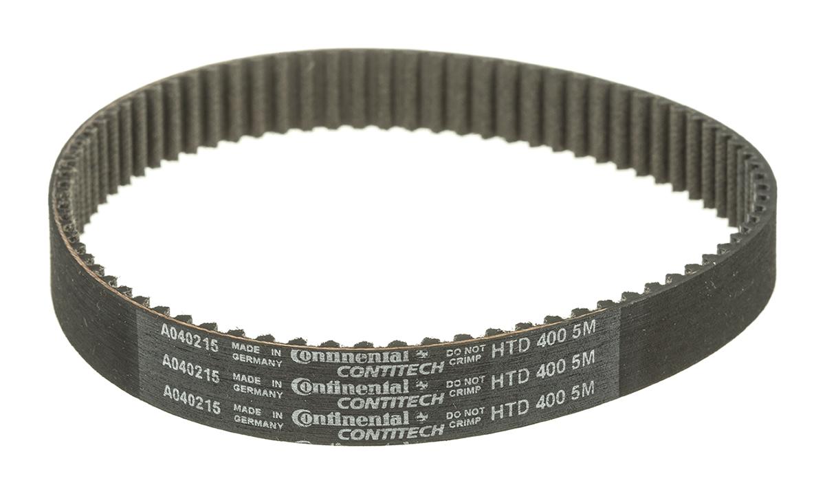 Produktfoto 1 von Contitech Gummi Zahnriemen 80 Zähne, Teilung 5mm, Maße 15mm x 400mm, 50m/s