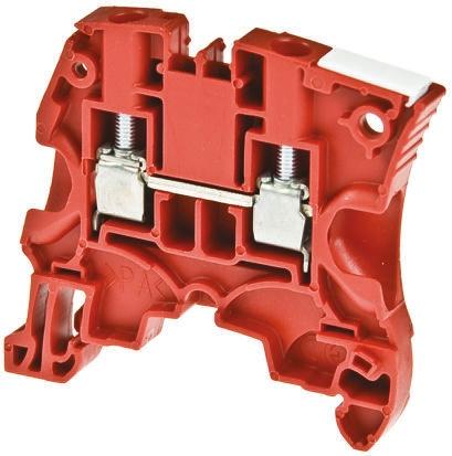 Entrelec ZS4 Reihenklemme Einfach Rot, 4mm², 1 kV ac / 32A