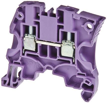 Produktfoto 1 von Entrelec ZS4 Reihenklemme Einfach Violett, 4mm², 1 kV ac / 32A