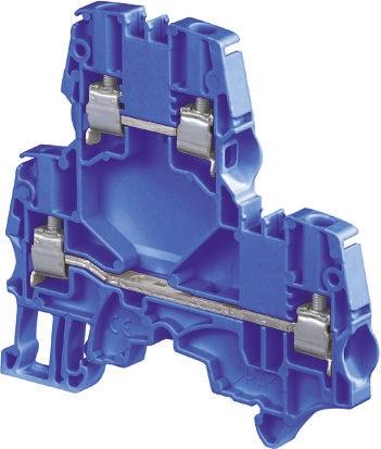 Entrelec ZS4-D2 Doppelstock Reihenklemmen Zweifach Blau, 4mm², 800 V ac / 29A, Schraubanschluss